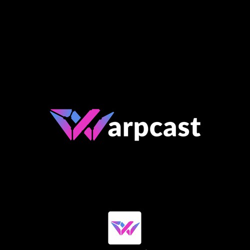 Design Warpcast logo di Yaqoot