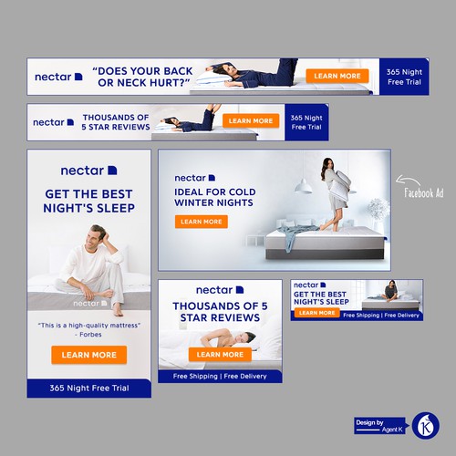Design Catching Ads For US Based Online Mattress Brand Banner ad contest