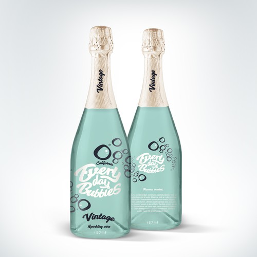 Create a fun pop culture champagne label for Everyday Bubbles Réalisé par dannymerrion