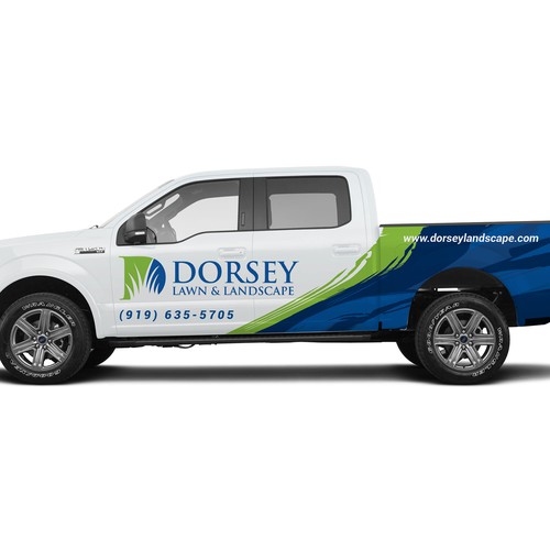 Lawn Care Truck Wrap Design - Ford F150 Crew Cab Design by RicardoRS