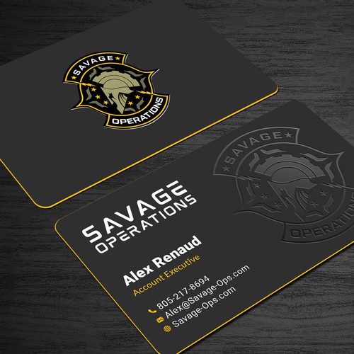 Business Card & Letterhead for Armed Security Agency Design by Roni_