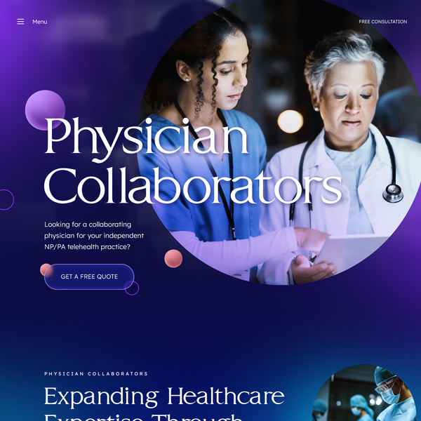 Website for Physician Collaborators