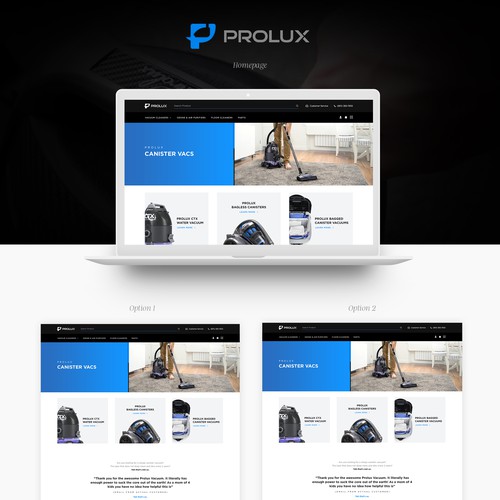 Redesign the new Prolux site! Design by Aj3664