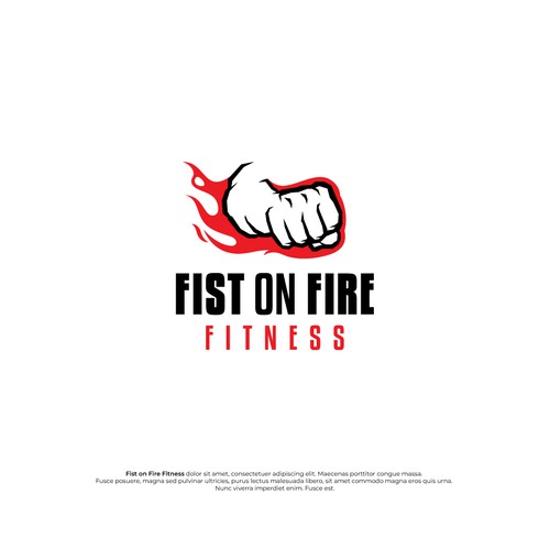 powerful logo for boxing/fitness geared products Design by Kimha