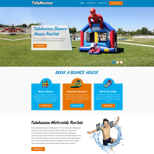 Bounce house business website WordPress theme design contest