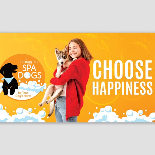 Choose Happiness Banner Design Design by The Cloud Digital