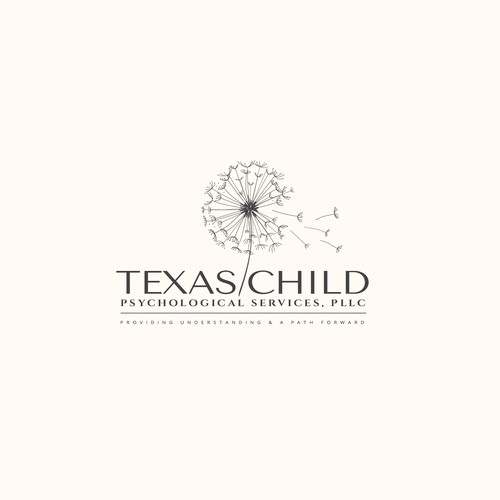 Hand-drawn dandelion logo for child psychologist Design by mikellyle