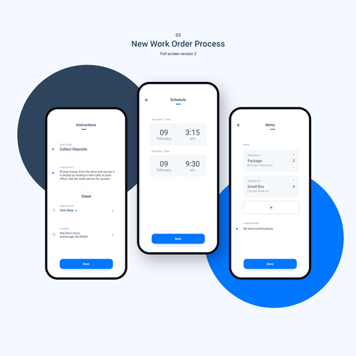 Clean and modern business app design Design by mavite