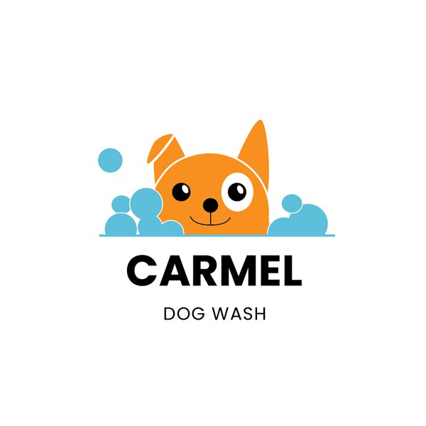 Logo for a dog wash service.