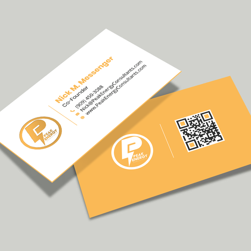 Modern Business Card Design for Electric Energy and Solar Company Design by boniamin