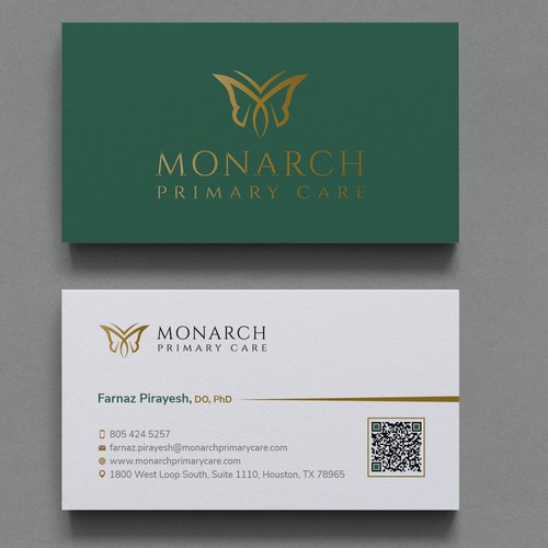 Design a classy, yet somewhat modern stunning, memorable business card for a medical clinic. No black! Please see colors Design by Xclusive16