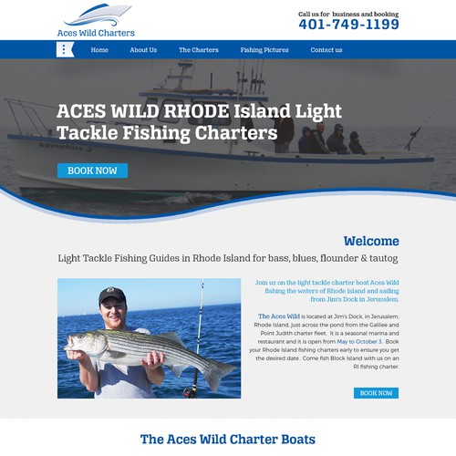 Charter boat fishing website design needed
