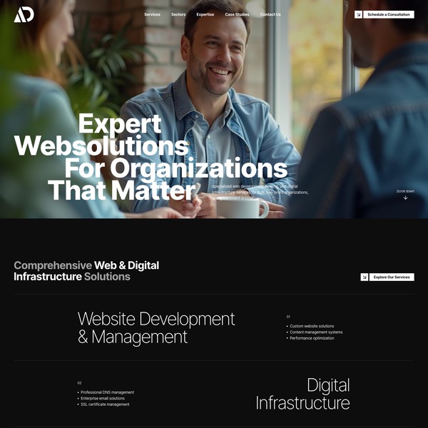 Design landing page for a digital agency