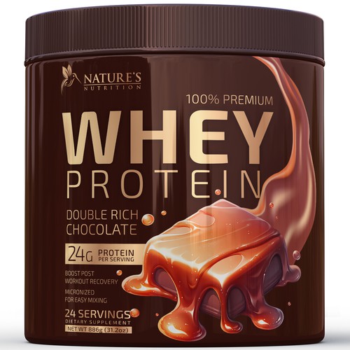 R O S H I NさんのTasty Whey Protein Chocolate Design Needed for Nature's Nutritionデザイン