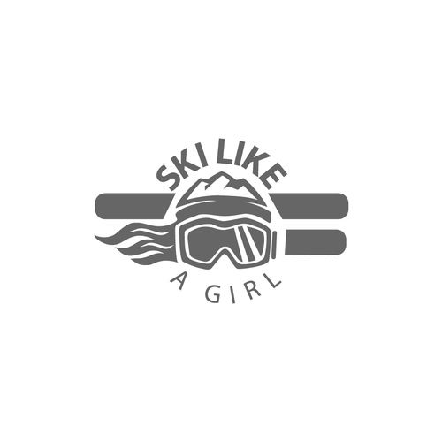 a classic yet fun logo for the fearless, confident, sporty, fun badass female skier full of spirit Design por PUJYE-O