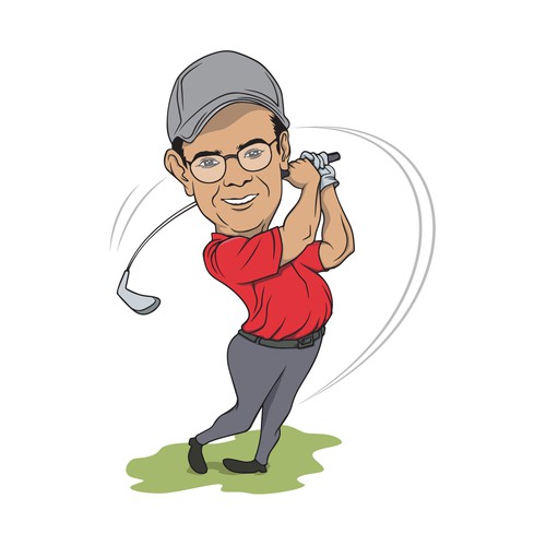 Famous Golf Caricature Design by ZA08