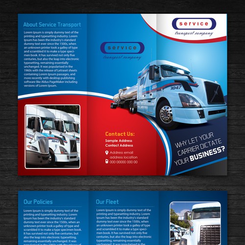 Trucking Co. Brochure Design | Brochure contest