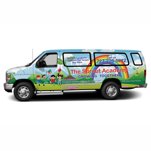 Design di 15 passenger van wrap for preschool di ATJEH™