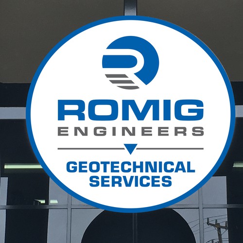 Circular Building Sign for Engineering Company Design by SoftSkills