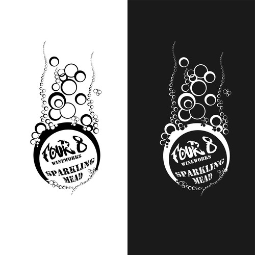"Four 8 Wineworks Sparkling Mead" winning Logo design by Lelawa