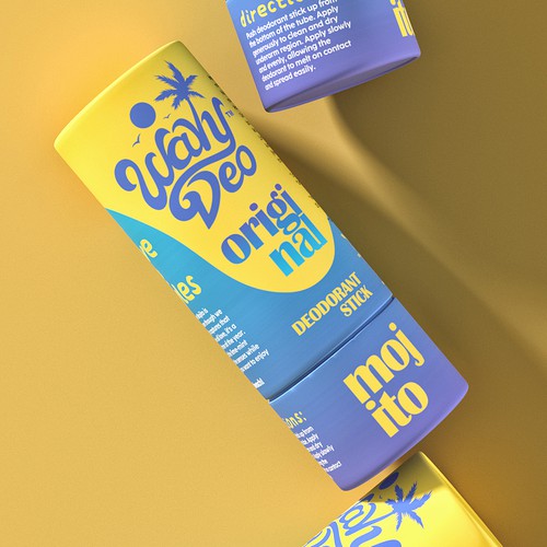 Design creative product packaging for an up and coming deodorant brand! Design by Meln