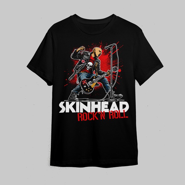 Skinhead t shirt design