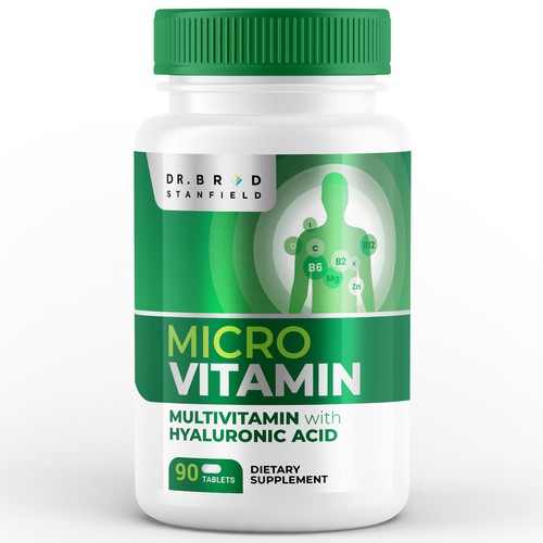 We Need a Vibrant and Scientifically-Inspired Label Design for MicroVitamin Design by Poroyo