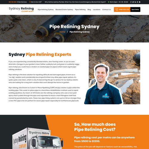 ⭐ SYDNEY PLUMBING COMPANY NEEDING FRESH NEW WEBSITE Design by Ananya Roy