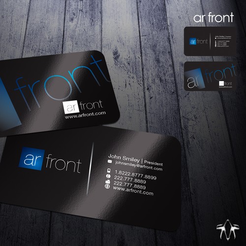 Business card design for high tech company Design by sadzip