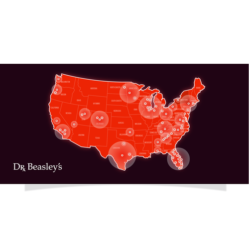 Design a coverage map for an eCommerce brand's authorized installers Design by Cha Alimi