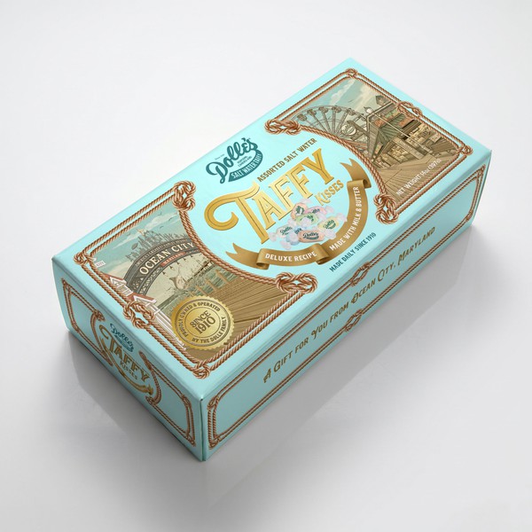 Dolle's Taffy Kiss Packaging