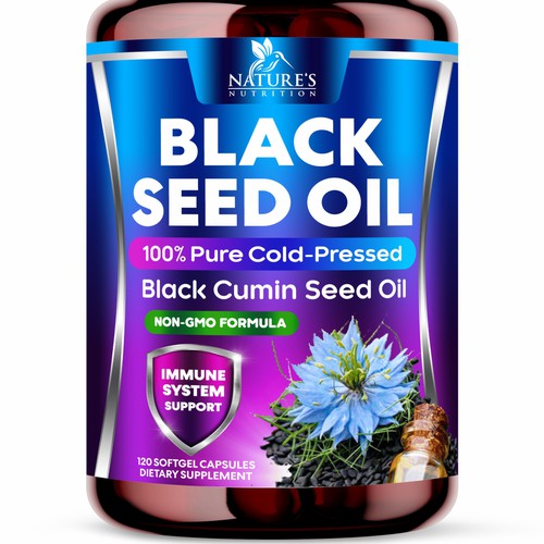 Natural Black Seed Oil Design Needed for Nature's Nutrition Design by GenScythe