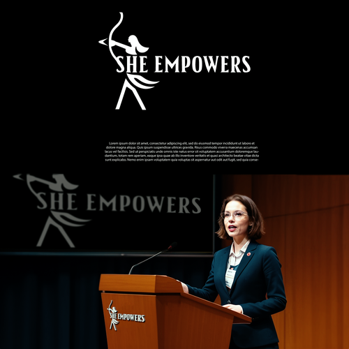 SHEempowers - luxurious design of a woman preferrably in some kind of a circle to appeal to women professionals Design by gabbodirector