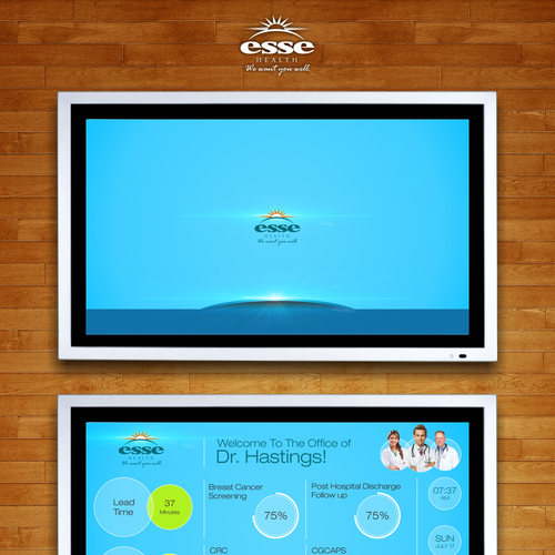 Designing a Digital Sign Template for Esse Health's new Digital Signage Project Design by Exariva