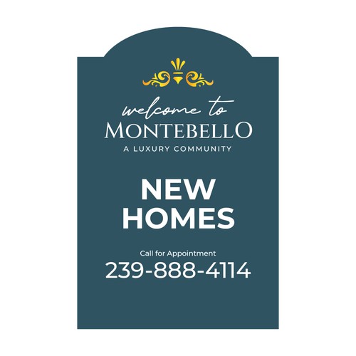 Upscale and Sophisticated New Homes for Sale - Signage Design by Agel Studio