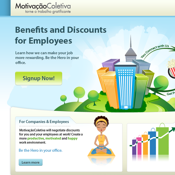 Design by Dazzle Design titled "MotivaçãoColetiva (a Rio-based startup) needs a cool site design!"