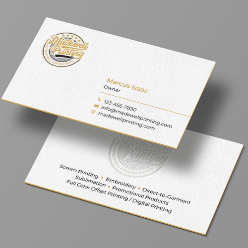 Business Card for a Custom Clothing/Product Business Design by Xclusive16