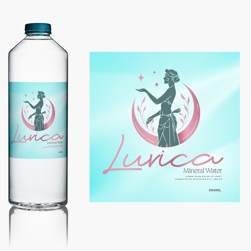 Label design for [beauty mineral water] for women Design by susubayramm (insta)