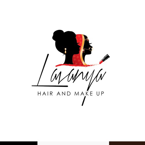 Indian/Western - Hair and Make up logo Design by WiBBy