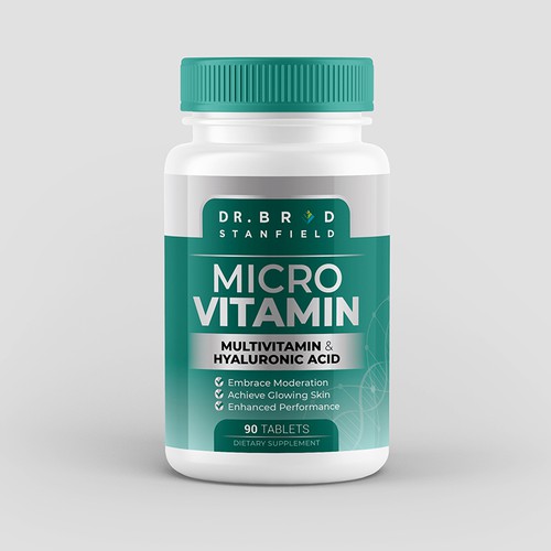 We Need a Vibrant and Scientifically-Inspired Label Design for MicroVitamin Design by Poroyo