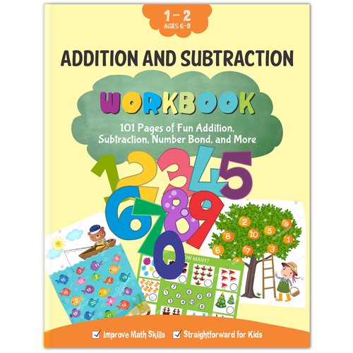 Fun design for kids math workbook Design by uget