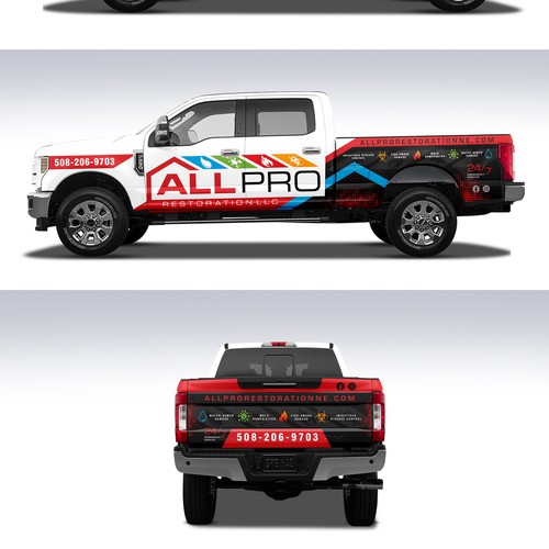 New vehicle Wrap for a Restoration truck-ontwerp door Duha™