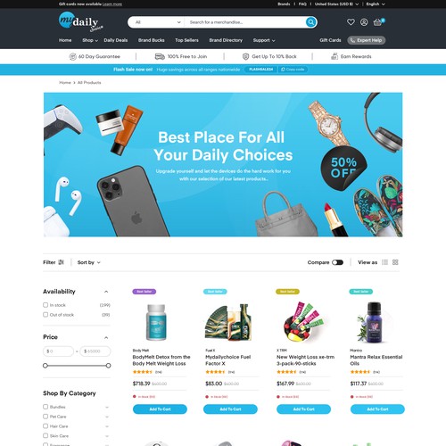Revamp our e-com website! Design by OMGuys™