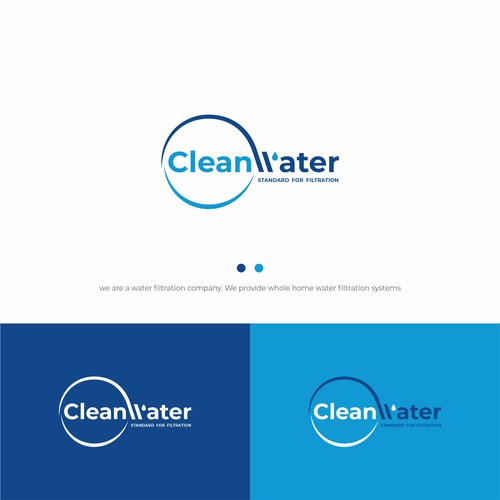 Simple Clean Logo for Water Filtration Company Design by PointLab