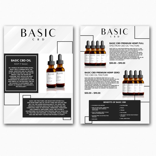 Need Luxury Flyer for Basic CBD Oil Design by Graph Webs