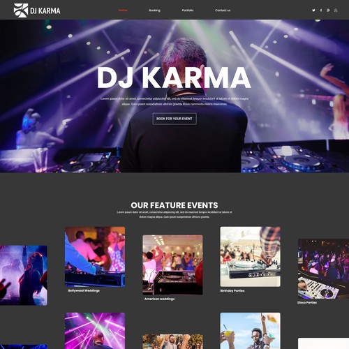 dj karma - playing good music since 2007 Design by Digitechtic