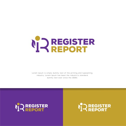 We need a sleek, nice logo for our newsletter the Register Report Diseño de Arfian Huda