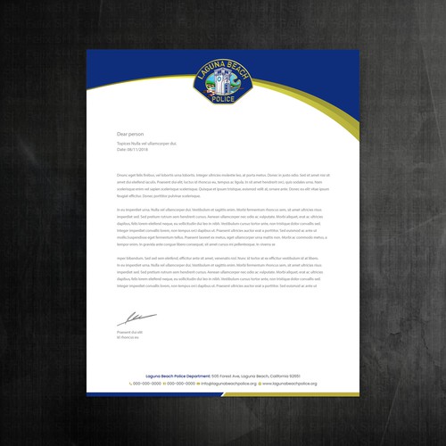 Laguna Beach Police Department Stationary Design by Felix SH