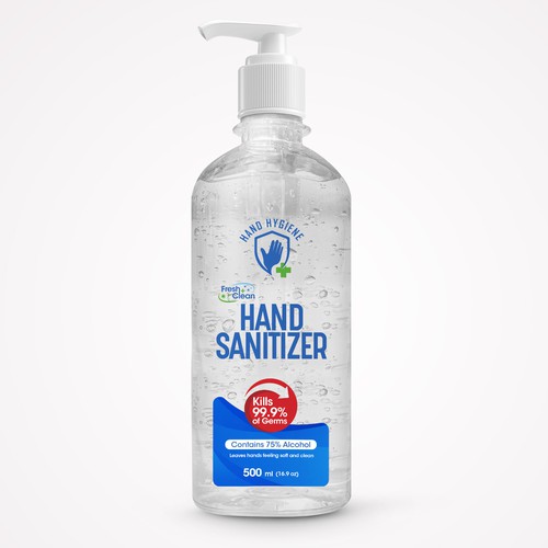 Hand Sanitizer Product Label / Logo Design Design by ted191 dexign