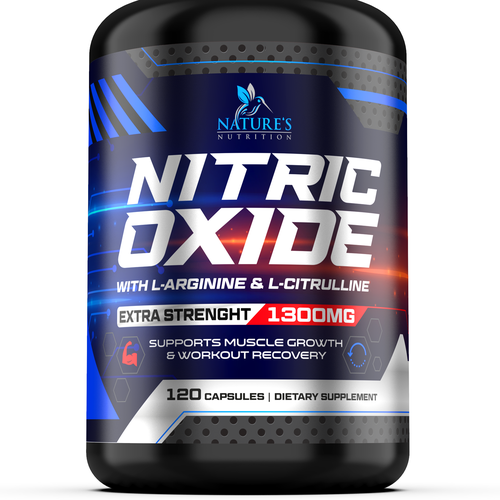 Nitric Oxide label design needed for Nature's Nutrition Réalisé par ✝DeSiGnEr✝JOHN